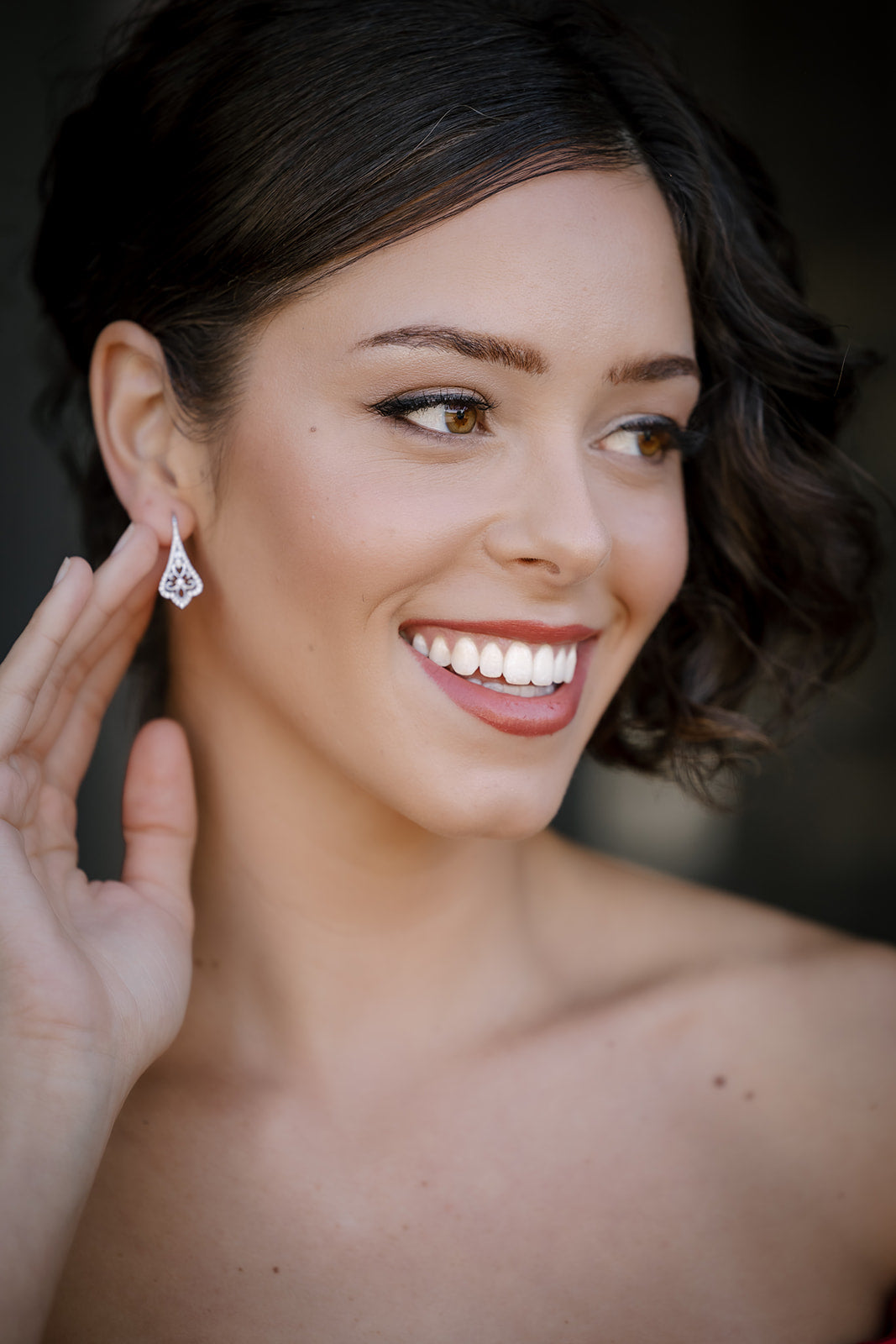 Stunning soft glam and curls