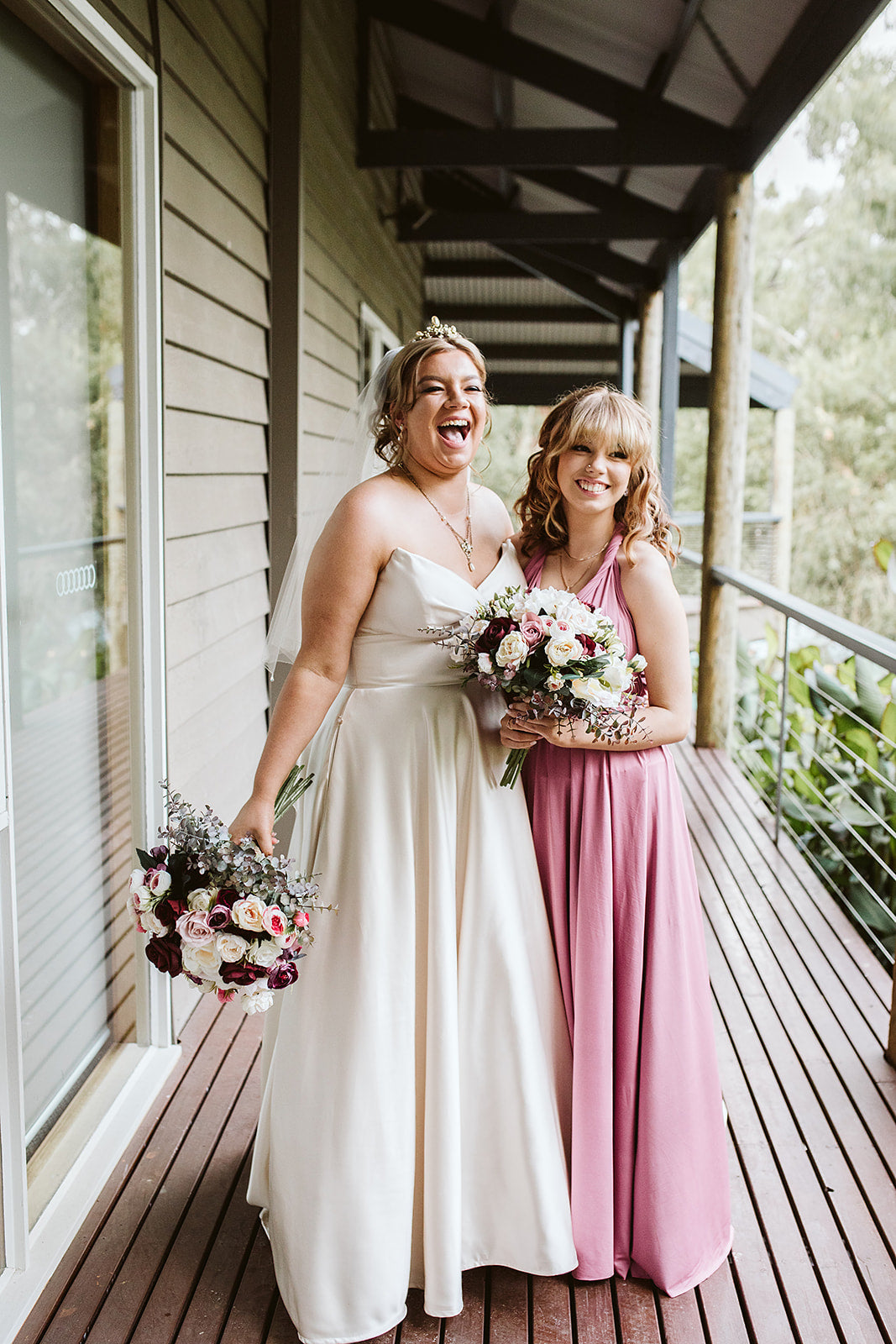 Bridal Makeup with soft curls pinned back