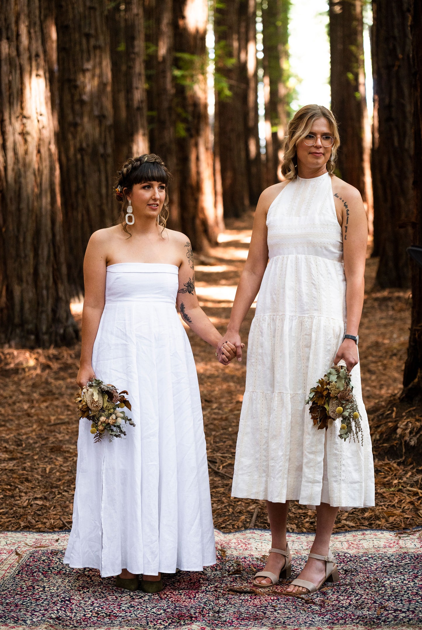 2 brides soft curls and braid