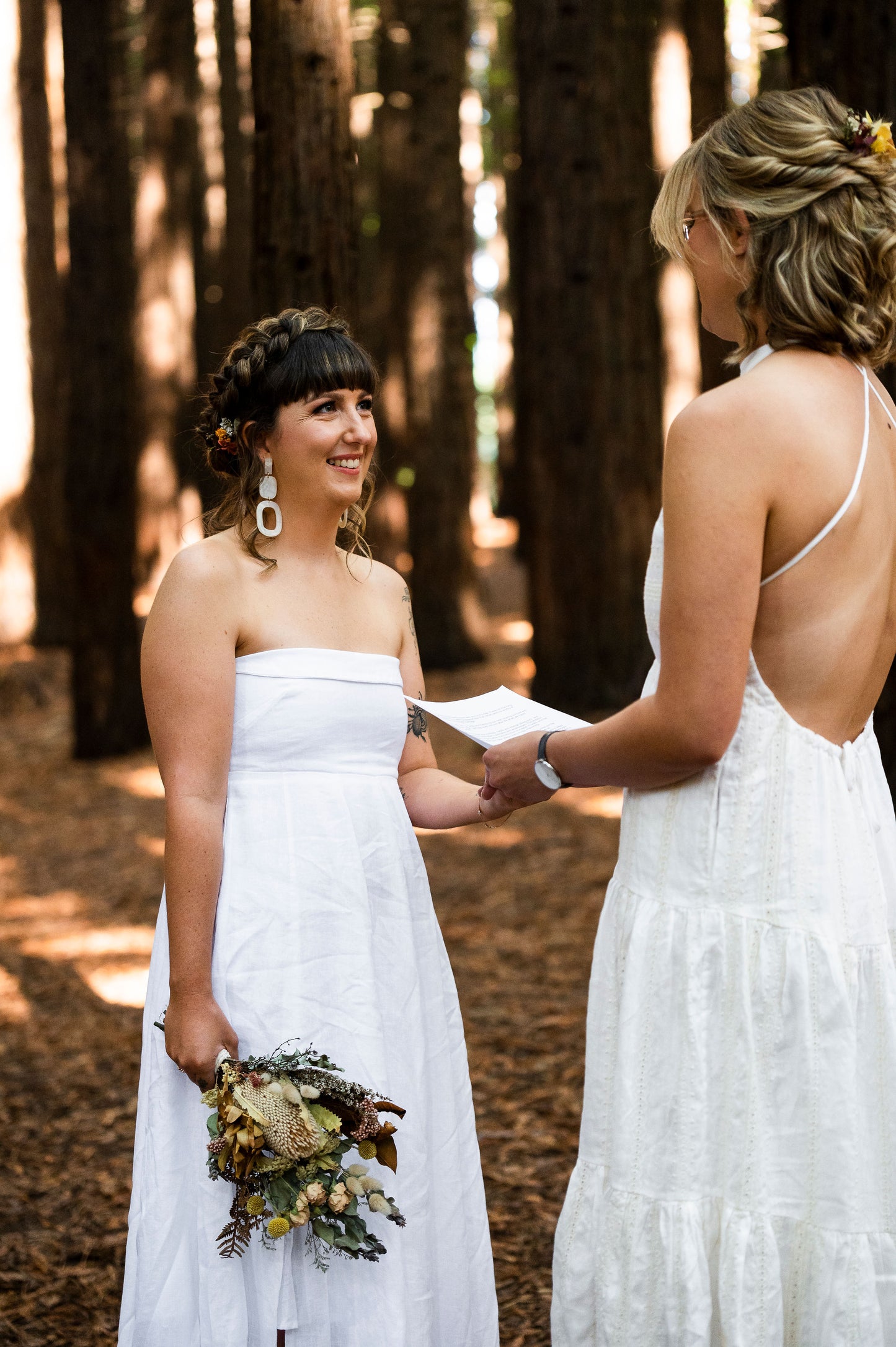 2 brides soft curls and braid