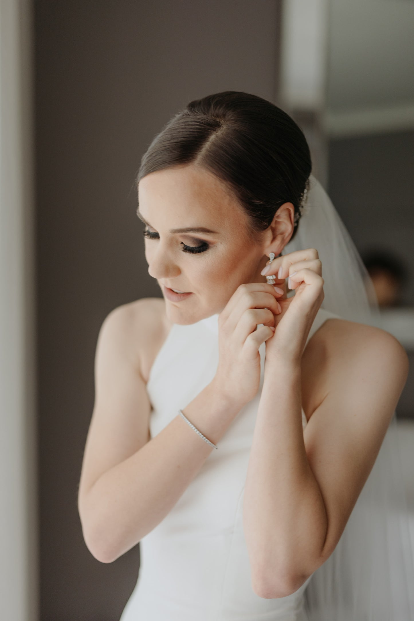 Bridal Makeup and low bun