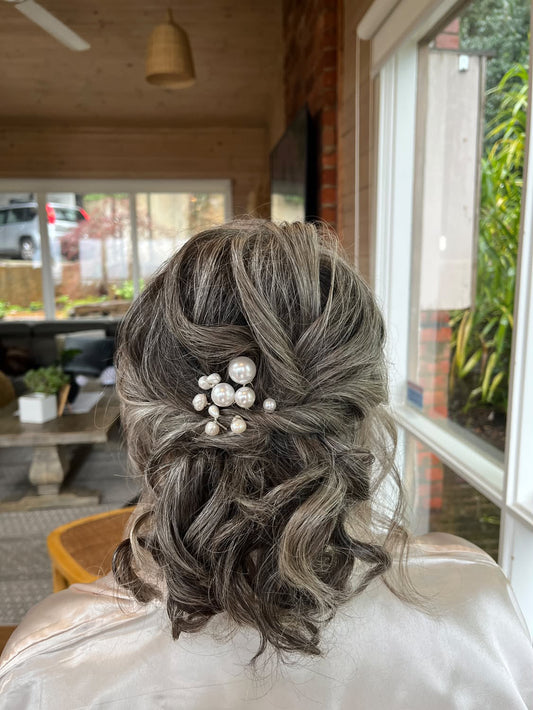 Stunning curls and twist half updo