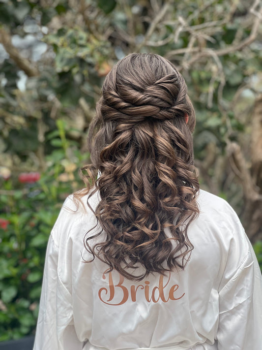Half up bridal curls