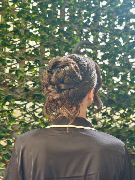 Stunning updo for bridal party