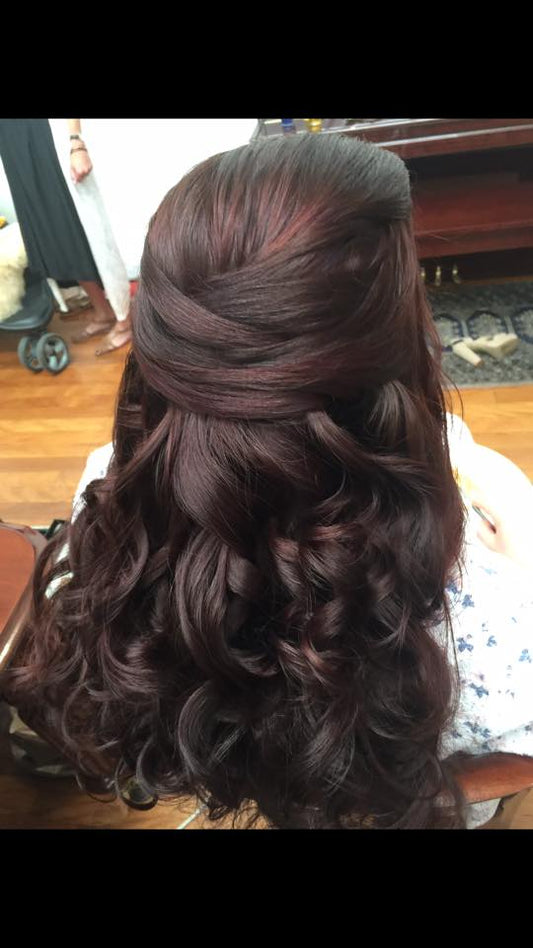 Soft half up curls