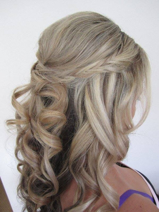 Soft Curls half up