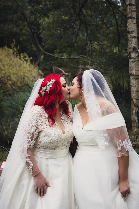 Soft curls with smokey bridal Makeup Love is Love