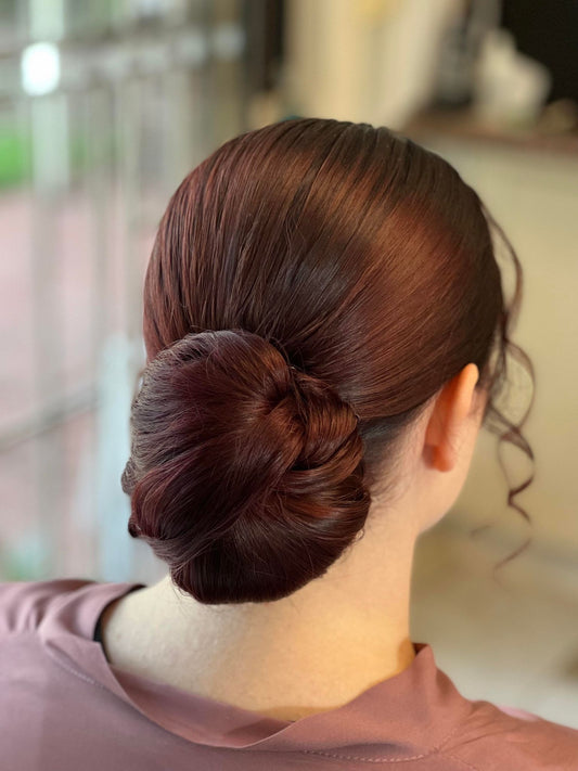 Sleek low bun