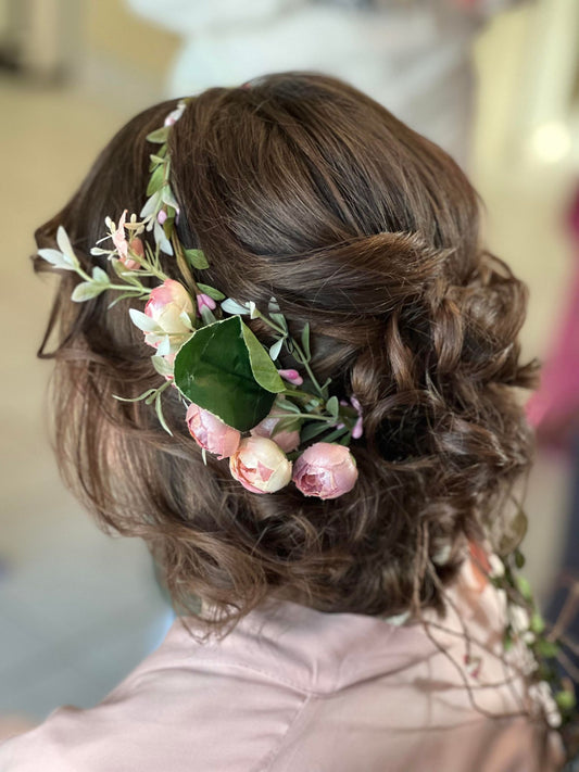 Flower girl hair with Flower crown