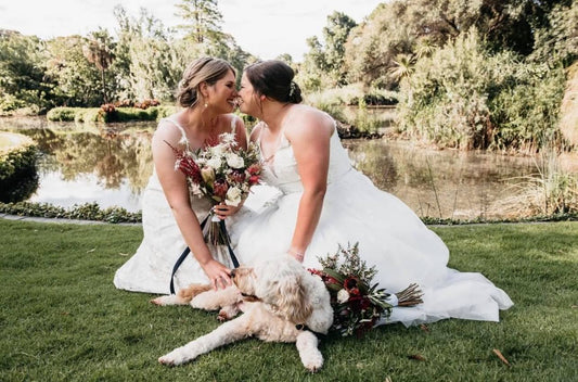 2 brides low bun and Natural Makeup