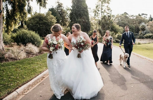 2 Brides Love is Love Low bun and Natural Makeup