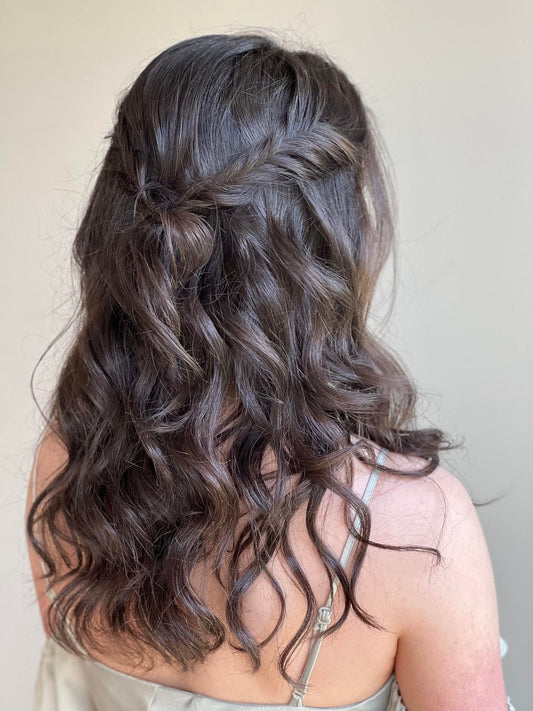 Half up soft curls