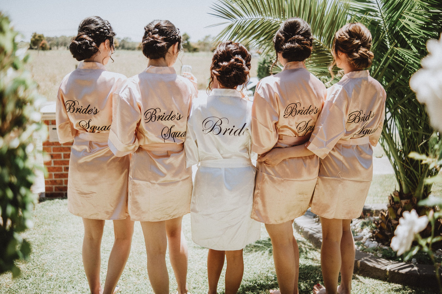 Bridal party soft low bun