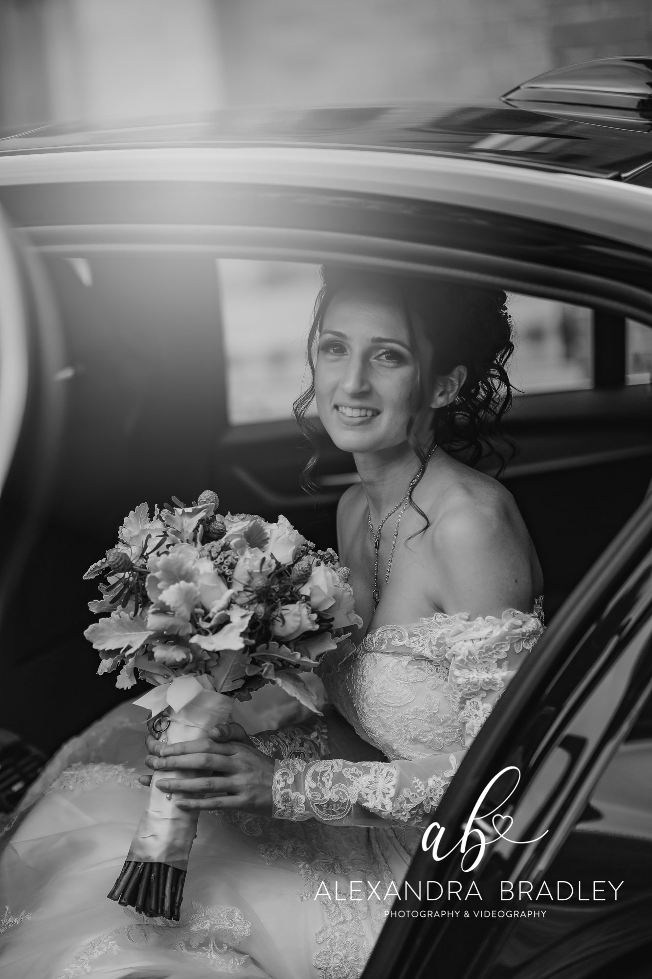 Bridal curly high bun with Bridal Makeup